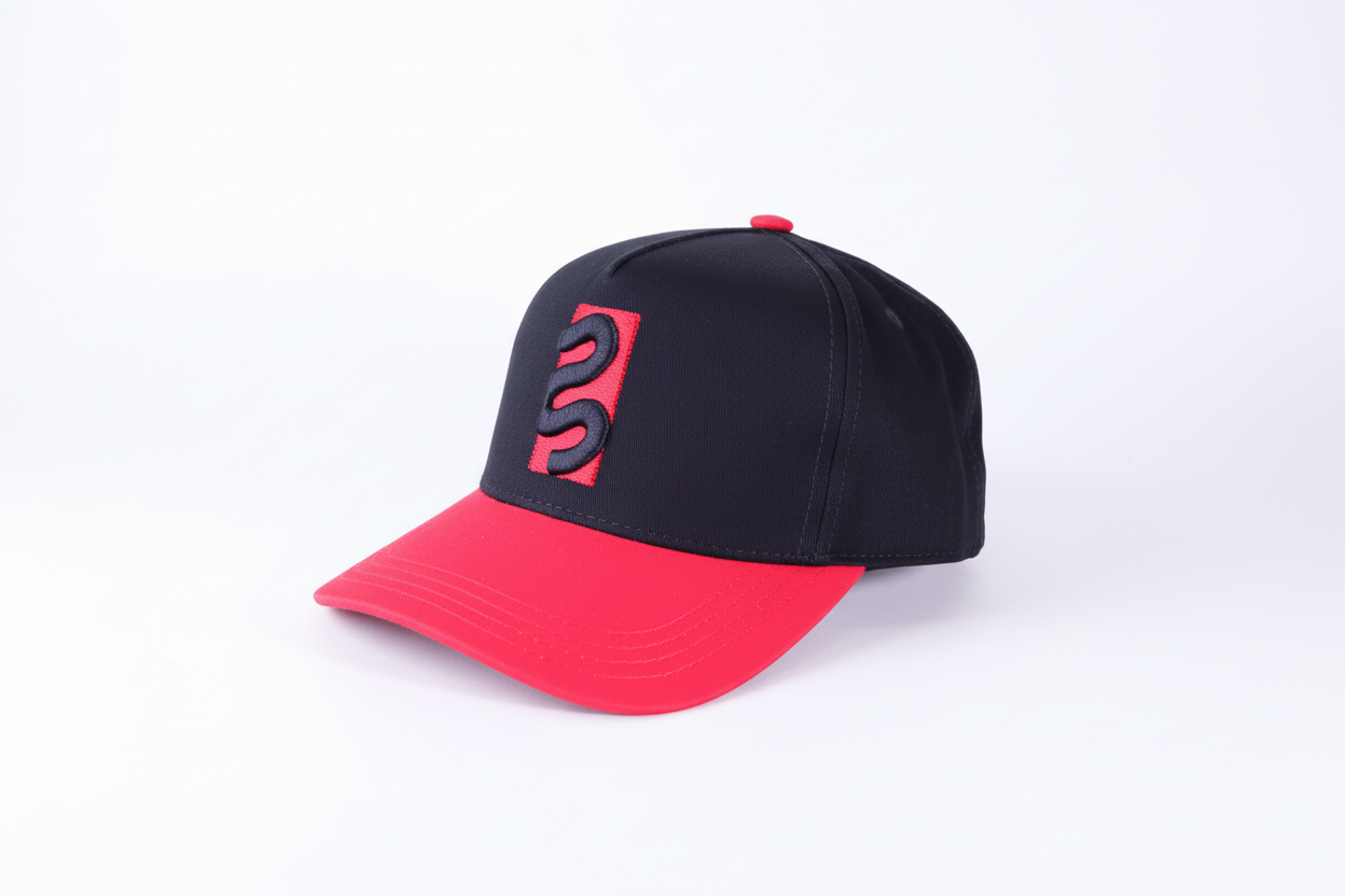 Gorra Negra con Visera Roja y Logo Bordado 3D | Edición Premium | Stylacho