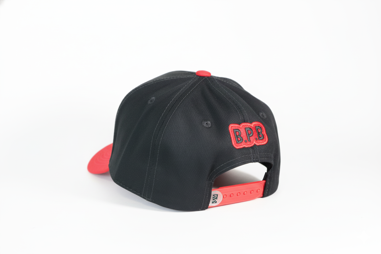 Gorra Negro y Rojo con Logo Bordado Lateral | Edición Premium | Stylacho