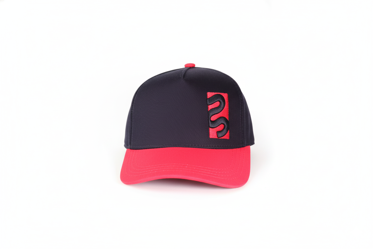 Gorra Negro y Rojo con Logo Bordado Lateral | Edición Premium | Stylacho